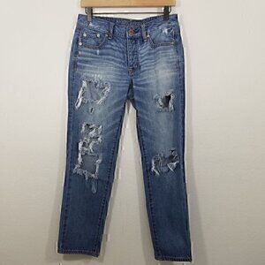 American Eagle Button Fly Boy Crop Jeans Size 2
